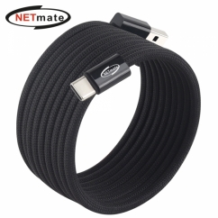 강원전자 넷메이트 USB2.0 마그네틱 AM-CM 케이블 2m (블랙) NM-UCA2152BM