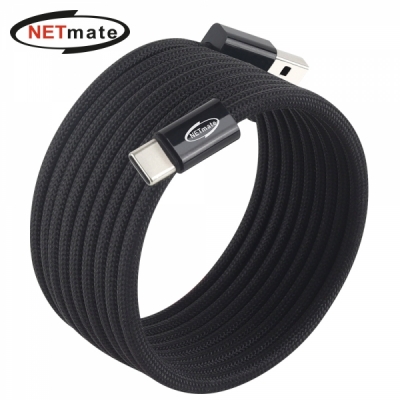 강원전자 넷메이트 USB2.0 마그네틱 AM-CM 케이블 2m (블랙)