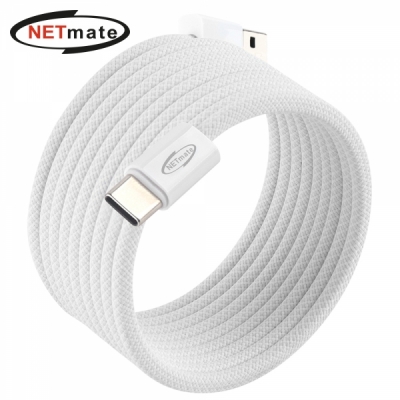 강원전자 넷메이트 USB2.0 마그네틱 AM-CM 케이블 2m (화이트) NM-UCA2152WM