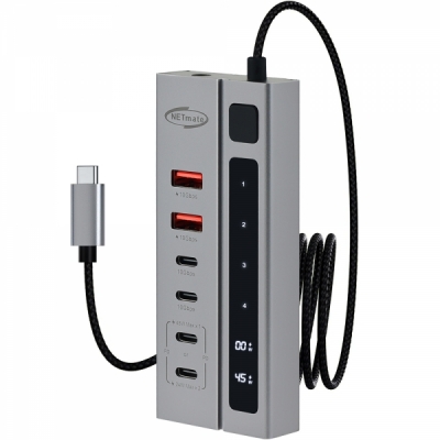 강원전자 넷메이트 USB3.2 C타입 6포트 허브(PD충전 2포트)