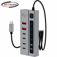 강원전자 넷메이트 USB3.2 C타입 6포트 허브(PD충전 2포트)