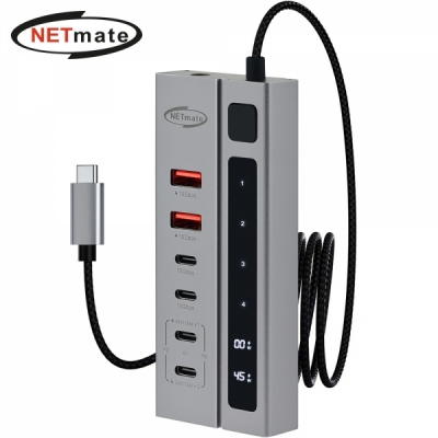 강원전자 넷메이트 USB3.2 C타입 6포트 허브(PD충전 2포트)