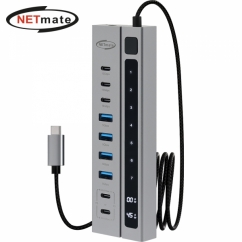 강원전자 넷메이트 USB3.2 C타입 9포트 허브(PD충전 2포트)