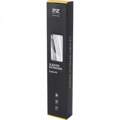 강원전자 넷메이트 PSU 연장 18AWG 슬리빙 케이블 세트 (올화이트 6종) [EZDIY-FAB] NM-DPI1548