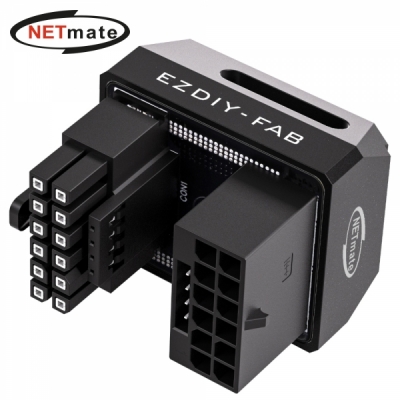 강원전자 넷메이트 600W 12V-2x6 변환 어댑터 (알루미늄 블랙/RVS 180도) [EZDIY-FAB]