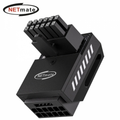 강원전자 넷메이트 600W 12V-2x6 변환 어댑터 (알루미늄 블랙/RVS 90도) [EZDIY-FAB]