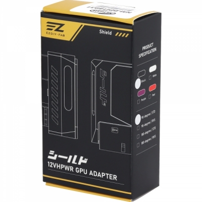 강원전자 넷메이트 600W 12V-2x6 변환 어댑터 (알루미늄 블랙/STD 90도) [EZDIY-FAB]