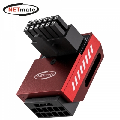 강원전자 넷메이트 600W 12V-2x6 변환 어댑터 (알루미늄 레드/RVS 90도) [EZDIY-FAB]