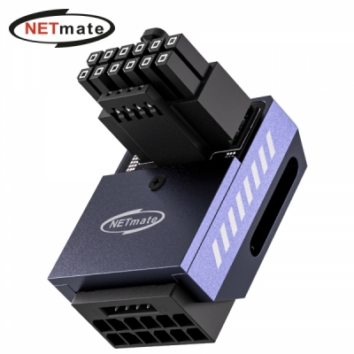 강원전자 넷메이트 600W 12V-2x6 변환 어댑터 (알루미늄 퍼플/STD 90도) [EZDIY-FAB]