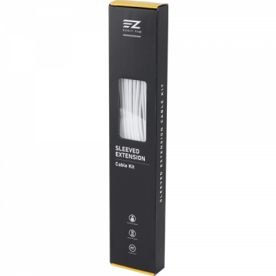 강원전자 넷메이트 PSU 연장 16AWG 슬리빙 케이블 세트 (올화이트 4종) [EZDIY-FAB]