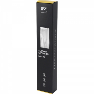 강원전자 넷메이트 PSU 연장 16AWG 슬리빙 케이블 세트 (화이트 6종) [EZDIY-FAB]