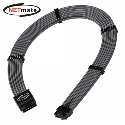 강원전자 넷메이트 PCI-E 5.0 12VHPWR 연장 슬리빙 케이블 세트 (카본/그레이) [EZDIY-FAB]