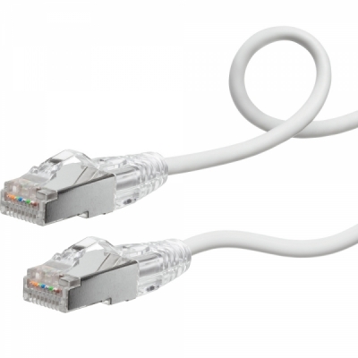 강원전자 산와서플라이 CAT.7 SSTP Flexible Slim 랜 케이블 0.5m (화이트)