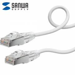 강원전자 산와서플라이 CAT.7 SSTP Flexible Slim 랜 케이블 0.5m (화이트)