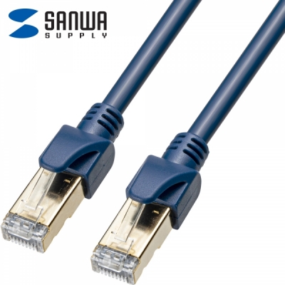 강원전자 산와서플라이 CAT.6A UTP 산업용 랜 케이블 2m (네이비 블루) KB-H6A-02NV