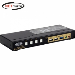 강원전자 넷메이트 8K 지원 Displayport KVM 4:1 스위치(USB)