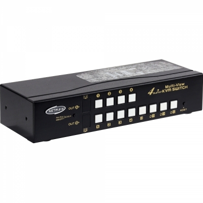 강원전자 넷메이트 Multi-View 듀얼 4K HDMI KVM 4:1 스위치(USB)