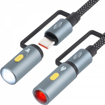 강원전자 넷메이트 라이터 & LED 손전등 캠핑용 USB C타입 케이블