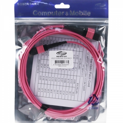 강원전자 넷메이트 OM4 12C MPO 광점퍼코드 3m