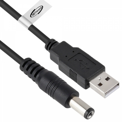 강원전자 넷메이트 USB 전원 케이블 1.5m (5.5x2.1mm/18W/블랙)