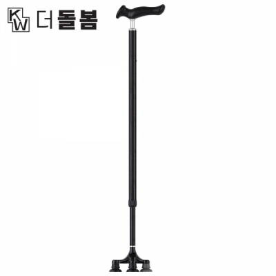 강원전자 더돌봄 DB-CSTBC01 프리미엄 6발 자립형 오른손 지팡이(블랙)