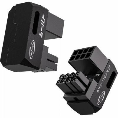 강원전자 넷메이트 PCI-E 8핀 변환 어댑터 (블랙/STD 180도/2PACK) [EZDIY-FAB]