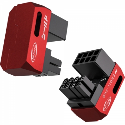 강원전자 넷메이트 PCI-E 8핀 변환 어댑터 (레드/STD 180도/2PACK) [EZDIY-FAB]