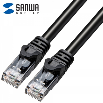 강원전자 산와서플라이 CAT.6A UTP 옥외용 랜 케이블 10m (블랙)