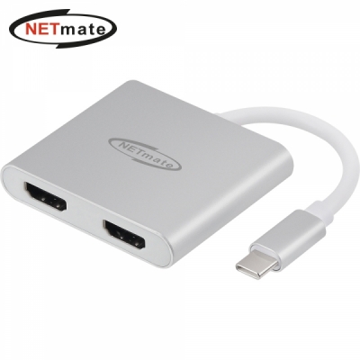 강원전자 넷메이트 USB Type C to 듀얼 HDMI 컨버터 NM-PCH02