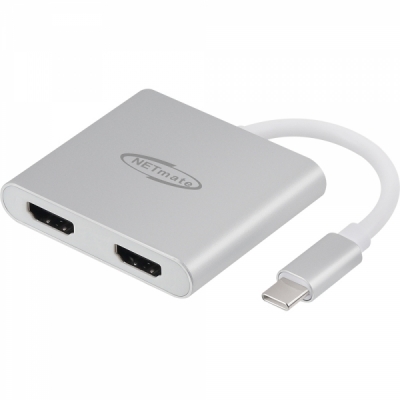강원전자 넷메이트 USB Type C to 듀얼 HDMI 컨버터 NM-PCH02