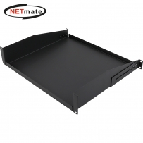 강원전자 넷메이트 허브랙 전·후면 고정 선반, 2U 가변형 410~510mm CYSSA-2UD10