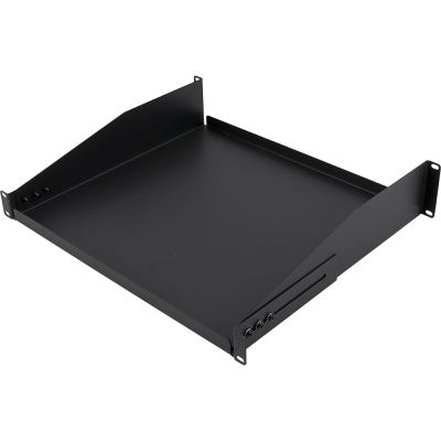 강원전자 넷메이트 허브랙 전·후면 고정 선반, 2U 가변형 410~510mm CYSSA-2UD10