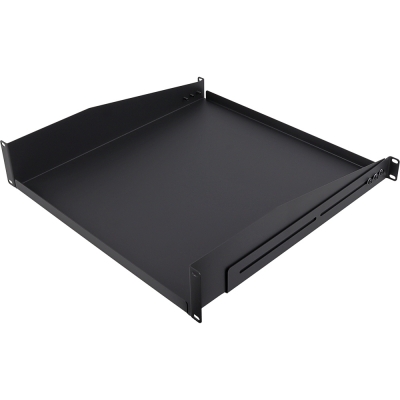 강원전자 넷메이트 허브랙 전·후면 고정 선반, 2U 가변형 470~785mm CYSSA-2UD18