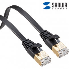 강원전자 산와서플라이 CAT.7 STP FLAT 랜 케이블 2m (블랙) KB-FLU7-02BK