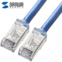 강원전자 산와서플라이 CAT.6A STP 랜 케이블 0.5m (블루) KB-T6ASB-005BL