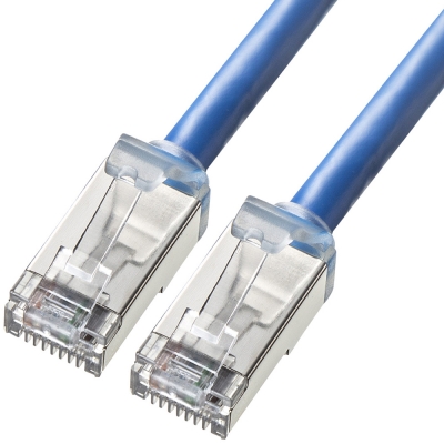 강원전자 산와서플라이 CAT.6A STP 랜 케이블 5m (블루) KB-T6ASB-05BL