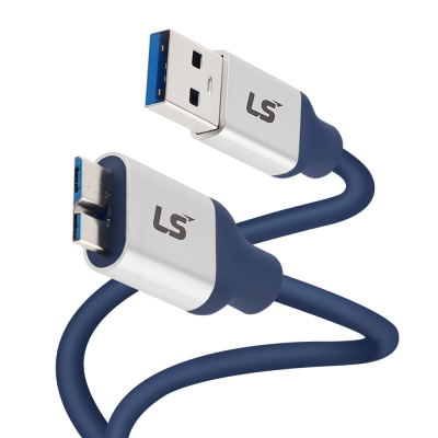 LS전선 USB3.0 슈퍼라이프사이클 High-Flex AM-MicroB 케이블 1m LS-UBBM-30H-010