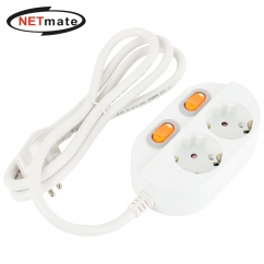 강원전자 넷메이트 SAFE 멀티탭 2구 개별 접지 5m NM-250SFS