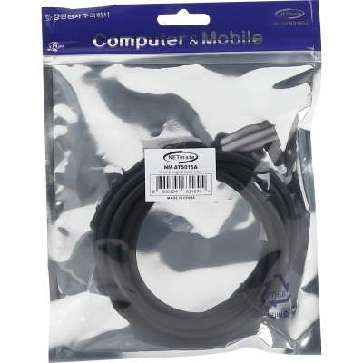 강원전자 넷메이트 디지털 광 오디오 각각 꺾임 케이블 1.5m NM-ATS015A