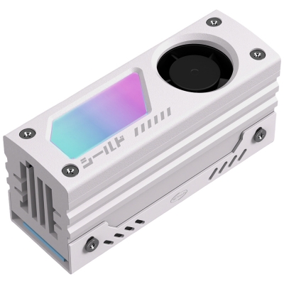 강원전자 넷메이트 ARGB M.2 SSD 알루미늄 방열판 (화이트) [EZDIY-FAB] NM-DPI2363