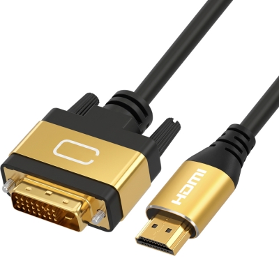 강원전자 넷메이트 HDMI to DVI Gold Metal 케이블 0.5m NM-HDM05