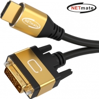 강원전자 넷메이트 HDMI to DVI Gold Metal 케이블 3m NM-HDM30