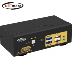 강원전자 넷메이트 듀얼 4K 60Hz HDMI KVM 2:1 스위치(USB) NM-HK4602D