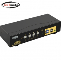 강원전자 넷메이트 듀얼 4K 60Hz HDMI KVM 4:1 스위치(USB) NM-HK4604D