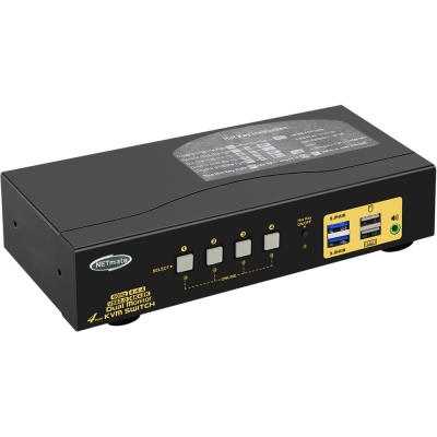 강원전자 넷메이트 듀얼 4K 60Hz HDMI KVM 4:1 스위치(USB) NM-HK4604D