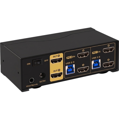 강원전자 넷메이트 듀얼 8K 60Hz HDMI KVM 2:1 스위치 NM-HK8602D