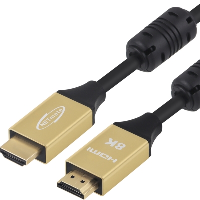 강원전자 넷메이트 ATC 공식 인증 HDMI 2.1 Gold Metal 케이블 1.5m NM-HQM015G