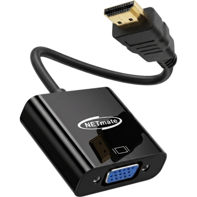 강원전자 넷메이트 HDMI to VGA(RGB) 컨버터, 오디오 출력/전원 입력 NM-HV02AP