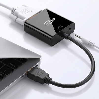 강원전자 넷메이트 HDMI to VGA(RGB) 컨버터, 오디오 출력 NM-HV02A