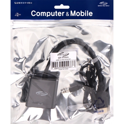강원전자 넷메이트 HDMI to VGA(RGB) 컨버터, 오디오 출력 NM-HV02A